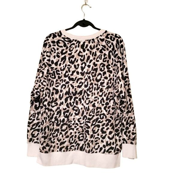 Victoria's Secret Pink Women's Top Leopard Print M Oversized Sweatshirt New - Picture 4 of 7